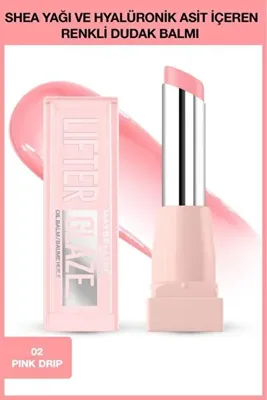 Maybelline New York Lifter Glaze Shea Yağı ve Hyalüronik Asit İçeren Renkli Dudak Balmı 02 Pink Drip