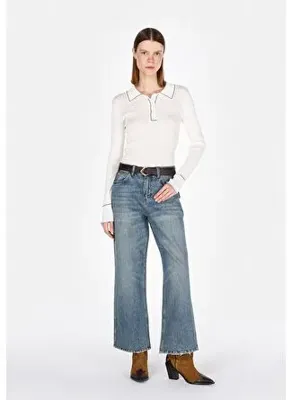 Colins 970 Berry Regular Fit   Kadın Mavi Jean Pantolon Cl1074522