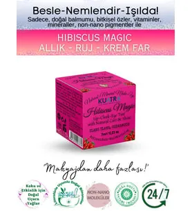 KUATRA Hibiscus Magic Fuşya Tint Dudak Yanak Ruj Göz Farı