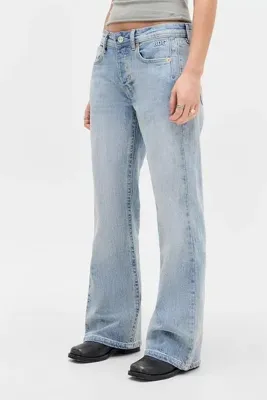september island Patricia Vintage Buz Mavi Rahat Kalıp Flare Jeans