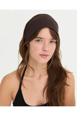 Ayma Active Kahverengi EcoVero™Viskoz Esnek Bandana Geniş Saç Bandı