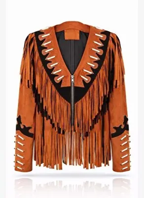 Bashaques Navajo Fringe Süet Ceket (%100 Deri)