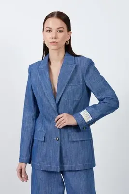 Gizia Manşet Detaylı Denim Ceket