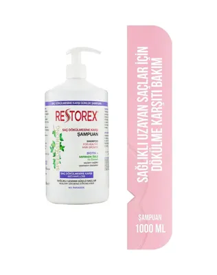 Restorex Speed Strong Saç Dökülmesine Şampuan 1.000 Ml Sarmaşık Özlü, Uzama, Dökülme Karşıtı