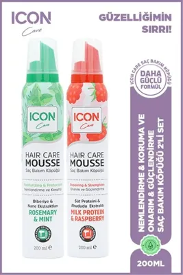 ICON Care ICON SAÇ BAKIM KÖPÜĞÜ ROSEMARY-MINT & MILK PROTEIN & RASPBERRY SET