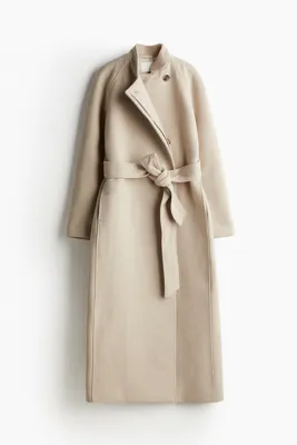 H&M Kuşaklı Maksi Kaban
