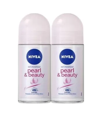 Nivea 2 ADET Nivea Roll-On Pearl & Beauty Kadın Black 50 Ml