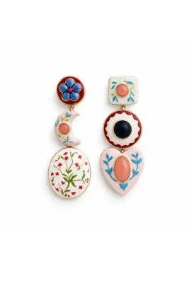 Venus Design Çelik Kalpli Küpe