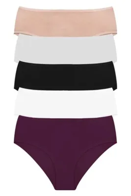Cottonhill Pamuklu Geniş Kenarlı Bato Külot 5'li Paket-3