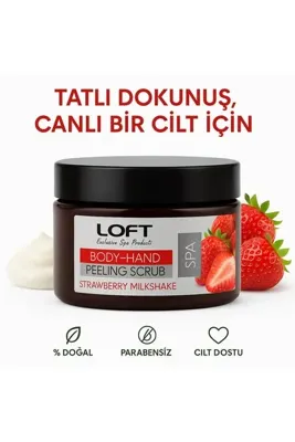 LOFT KOZMETİK Çilekli Peeling Dead Sea Salt Peeling çökme Yapmayan Patentli Formül 250gr.