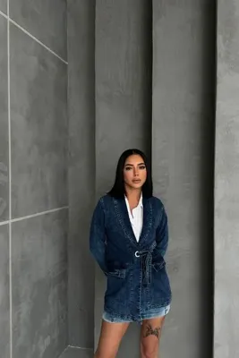 SOLİS MODA Kadın Kot Ceket