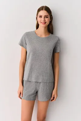 SUWEN Terra Tişört Şort Pijama Takımı
