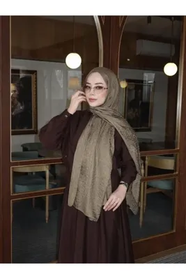 Jawel Ceylan Desenli Jakarlı Şal