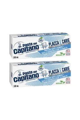 PASTA DEL CAPITANO Placca& Carie Diş Macunu 100 Ml x 2 Adet
