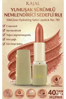 KAJAL Yumuşak Sürümlü Nemlendirici Sedefli Ruj – SilkGlow Hydrating Satin Lipstick No: 781
