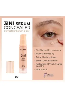 Ronanna Cosmetics 3 in 1 Serum Concealer SPF 50 00 Light Nemlendirici ve Aydınlatıcı Göz Altı Kapatıcısı