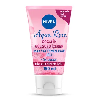 NIVEA Aqua Rose Organik Gül Suyu İçeren Makyaj Temizleme Jeli 150 ml