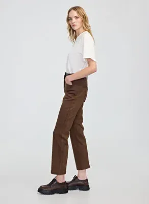 İpekyol Kahverengi Kadın Straight Pantolon IW6250003221074