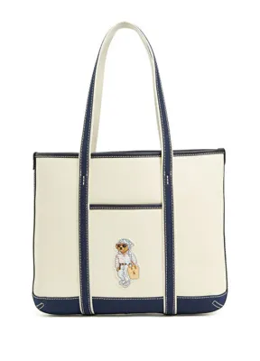 Polo Ralph Lauren Polo Bear Ekru Kadın Kanvas Alışveriş Çantası