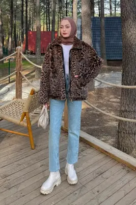 lamelif Leopar Desen Mont Camel