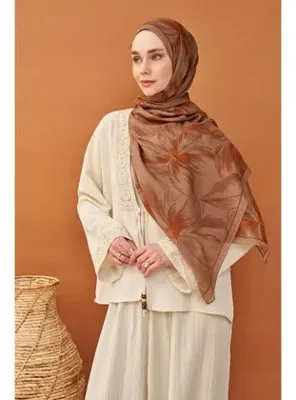 Silk Home Riva Şal Tencel Bloom Mocha Mousse