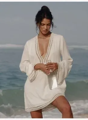 The Handloom Positano Elbise - Ekru 