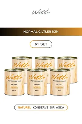 Wetto Konserve Sir Ağda Naturel 800ml 6'lı Set (Sarı)