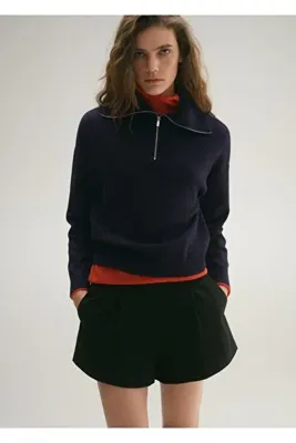 MANGO Woman Yakası fermuarlı kazak