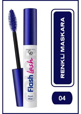 Golden Rose Flash Lash Hacim Verici Renkli Maskara No: 04 Royal Blue Mini Boy Suya Dayanıklı
