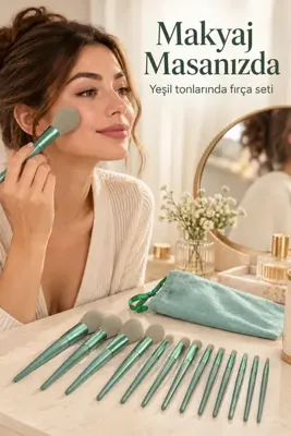 OEM Profesyonel Kullanıma Uygun 13 Parça Makyaj Fırçası Takımı Fiber Kıllı
