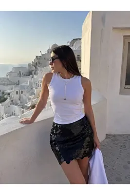 TAYT VEGAS IŞILTILI MİNİ ETEK
