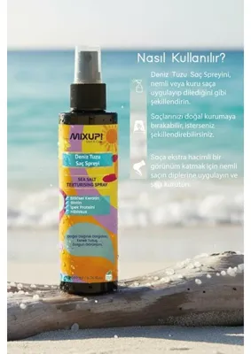 Mixup Deniz Tuzu Saç Spreyi 200 ml Vegan Bitkisel Keratin İçerikli Hacimlendirici Ürün