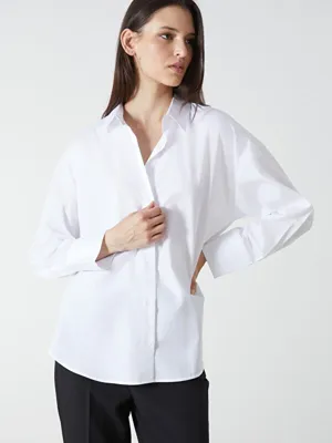 LCW Vision Düz Oversize Kadın Gömlek