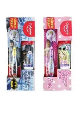 Colgate BATMAN & BARBİE ÇOCUK DİŞ MACUNU/DİŞ FIRÇASI (2Lİ SET)