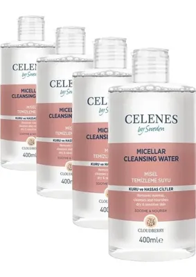 Gy Atelier Cloudberry Misel Temizleme Suyu Kuru ve Hassas Ciltler, 400 ml (4 Paketi)