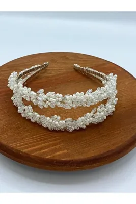 VENTUS ACCESSORIES Kristal Taşlı İkili Gelin Kına Abiye Taç