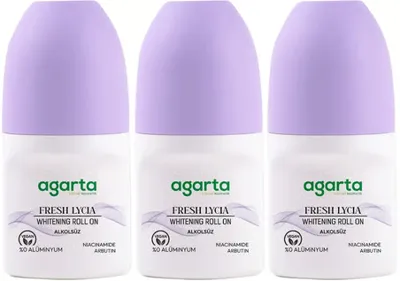 Agarta Roll-On Kadın 50 ML Fresh Lycıa Sensatıon (24 Saat Etkili Ter Kokusu Önleyici) (3 Lü Set)
