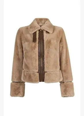 Derimod Livigno Kadın Bej Kısa Teddy Mont 26WGP5666FF
