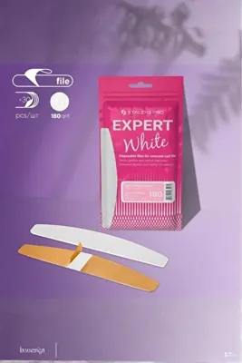 STALEKS Expert 40 Yarım Ay Törpü İçin Yedek Yumuşak Tabanlı Beyaz Törpüler, 180 Grit 30 Adet Dfe-40-180w