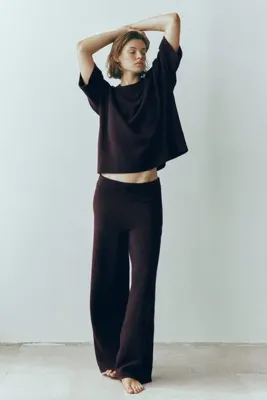 H&M Geniş Triko Pantolon