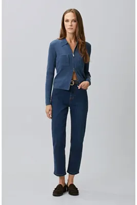 Network İndigo Slim Fit Denim Pantolon