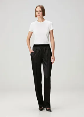 Tom Ford Siyah İpek Saten Pijama Pantolon