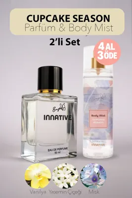 INNATIVE ENY Cupcake Season Parfüm ve Body Mist İkili Set 50&200ml