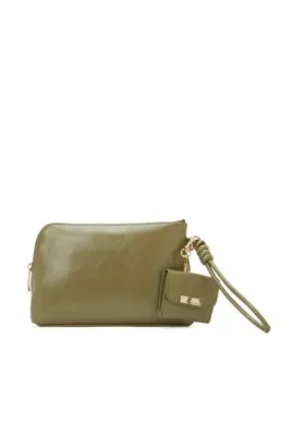 Divarese Yağ Yeşili Charm Detaylı Kadın Clutch