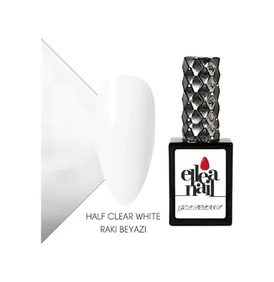 ELLEA NAIL Ellea Nail Kalıcı Oje Half Clear Whıte Rakı Beyazı