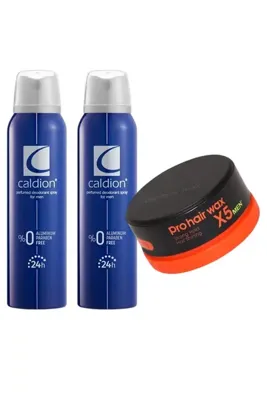 Morfose Erkek Deodorant 150ml 2 adet + MorfoseMen Pro Hair Wax Strong Hold (Turuncu) 150 gr