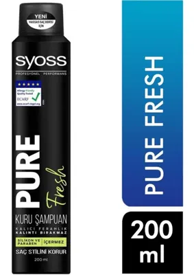Syoss Kuru Şampuan 200 ml Pure Fresh 4015100217131  Şampuan