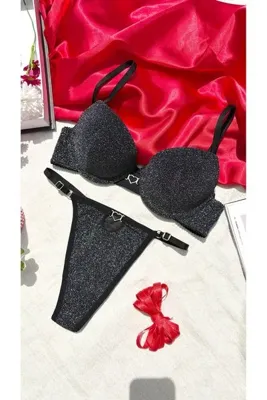 SİLVER MİRROR Sim detaylı sütyen takımı