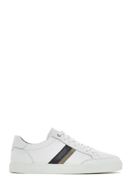 Derimod Erkek Beyaz Bağcıklı Deri Sneaker