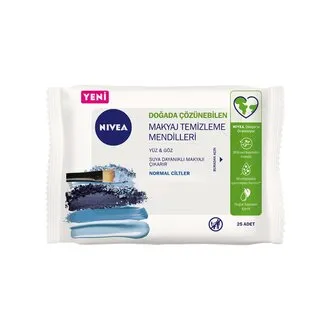 NIVEA 3'ü1 Arada Canlandırıcı Makyaj Temizleme Mendilleri Normal ve Karma Ciltler 25 Adet - 4 Adet
